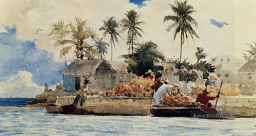  Marinemaler Malerei - Sponge Angeln Nassau Realismus Marinemaler Winslow Homer